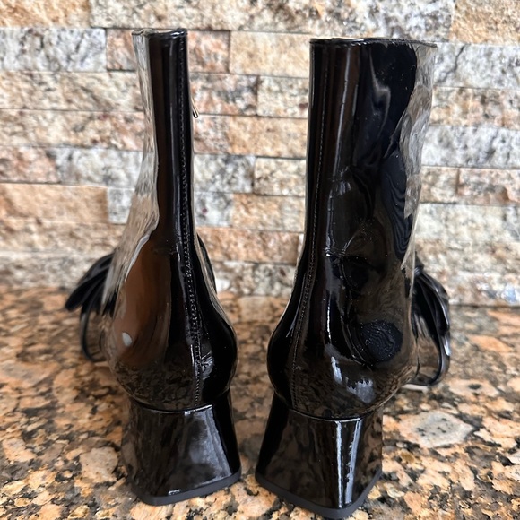 Larroude Mini Black Booties With Bow Detail - Picture 6 of 7